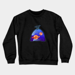 Planets in plastic bags Crewneck Sweatshirt